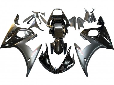 Purchase 2005 Glossy Black Matte Black Yamaha YZF 600 R6 Motorcycle Fairings UK