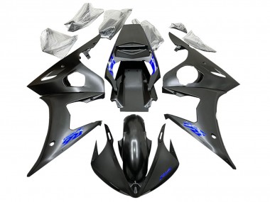 Purchase 2005 Black with Blue Logo Yamaha YZF 600 R6 Motorcycle Fairings UK