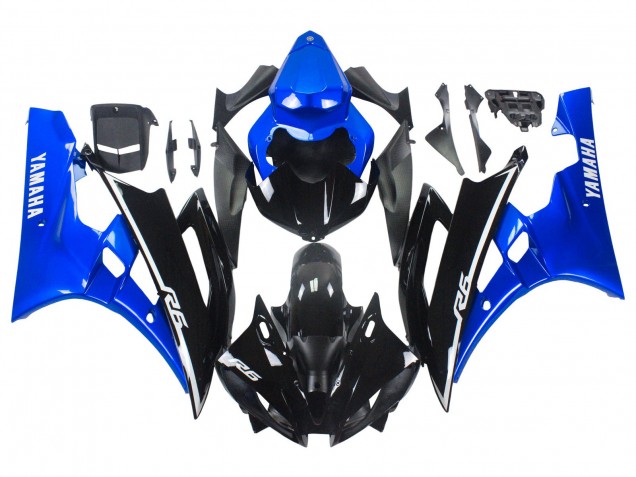 Purchase 2006-2007 Blue Glossy Black Yamaha YZF 600 R6 Motorcycle Fairings UK