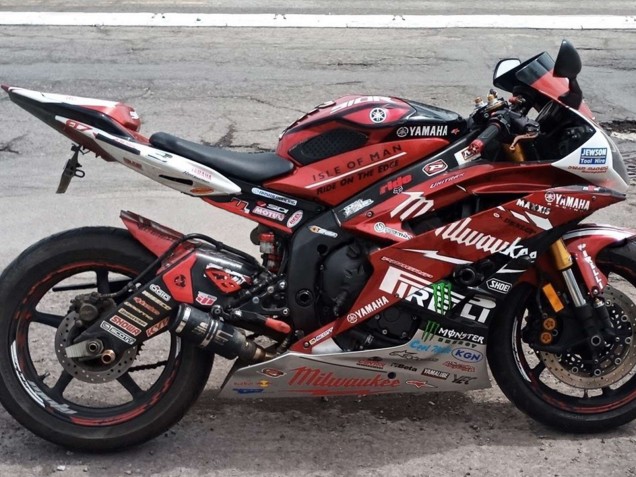 Purchase 2006-2007 White Red Black Green Monster Milwaukee Yamaha YZF 600 R6 Motorcycle Fairings UK
