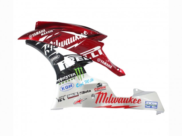 Purchase 2006-2007 White Red Black Green Monster Milwaukee Yamaha YZF 600 R6 Motorcycle Fairings UK