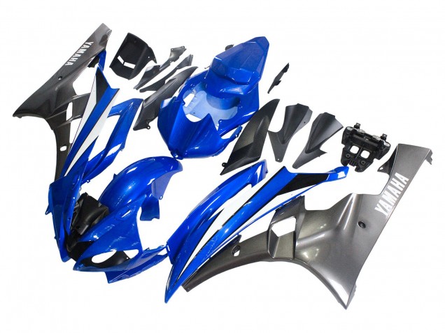 Purchase 2006-2007 Blue White Glossy Black Yamaha YZF 600 R6 Motorcycle Fairings UK