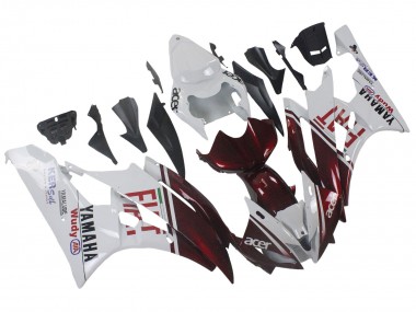 Purchase 2006-2007 White Maroon Red Fiat Acer Yamalube Yamaha YZF 600 R6 Motorcycle Fairings UK