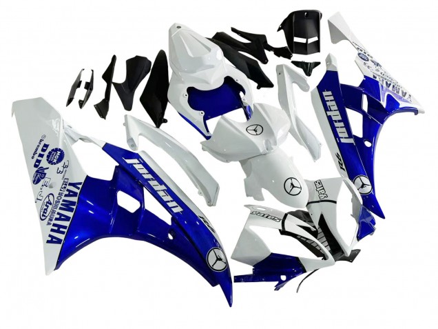 Purchase 2006-2007 White Blue Jordan Yamaha YZF 600 R6 Motorcycle Fairings UK