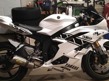Purchase 2006-2007 White Glossy Black Motul Michelin Yamaha YZF 600 R6 Motorcycle Fairings UK