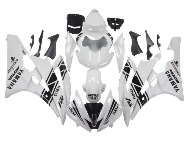 Purchase 2006-2007 White Glossy Black Motul Michelin Yamaha YZF 600 R6 Motorcycle Fairings UK