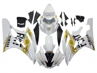 Purchase 2006-2007 White Gold Black Fiat Yamaha YZF 600 R6 Motorcycle Fairings UK