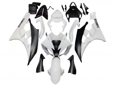 Purchase 2006-2007 White Matte Black Yamaha YZF 600 R6 Motorcycle Fairings UK