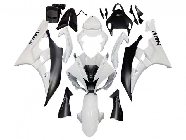 Purchase 2006-2007 White Matte Black Yamaha YZF 600 R6 Motorcycle Fairings UK