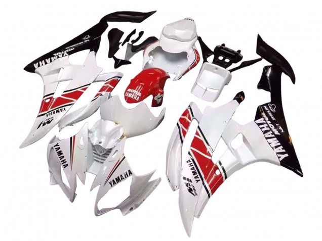 Purchase 2006-2007 White Red Black Motul Yamaha YZF 600 R6 Motorcycle Fairings UK