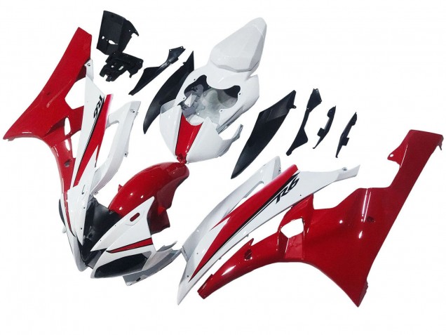 Purchase 2006-2007 White Red Yamaha YZF 600 R6 Motorcycle Fairings UK