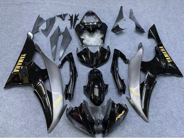 Purchase 2006-2007 Silver Glossy Black Gold Decals Yamaha YZF 600 R6 Motorcycle Fairings UK