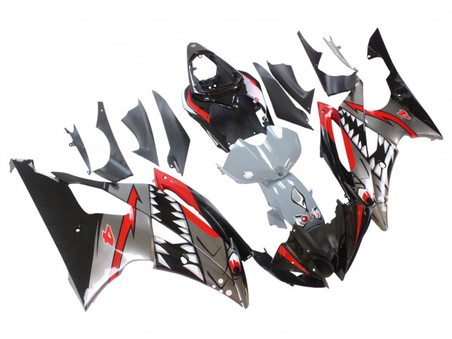 Purchase 2008-2016 Silver Black Red Shark 4 Yamaha YZF 600 R6 Motorcycle Fairings UK