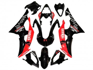 Purchase 2008-2016 Red Glossy Black DENSO Yamalube 21 Yamaha YZF 600 R6 Motorcycle Fairings UK