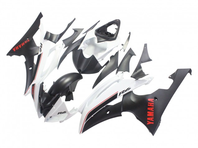 Purchase 2008-2016 White Matte Black Red Decals Yamaha YZF 600 R6 Motorcycle Fairings UK