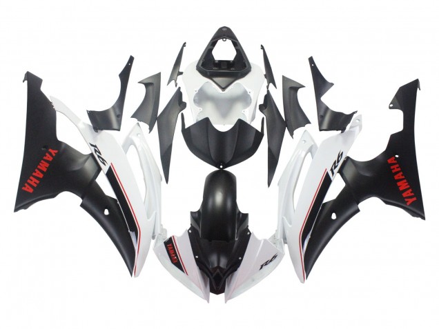 Purchase 2008-2016 White Matte Black Red Decals Yamaha YZF 600 R6 Motorcycle Fairings UK
