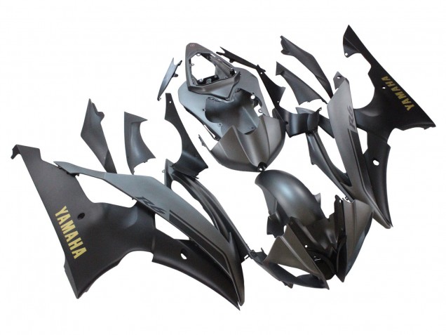 Purchase 2008-2016 Grey Matte Black Gold Decals Yamaha YZF 600 R6 Motorcycle Fairings UK