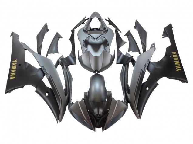 Purchase 2008-2016 Grey Matte Black Gold Decals Yamaha YZF 600 R6 Motorcycle Fairings UK