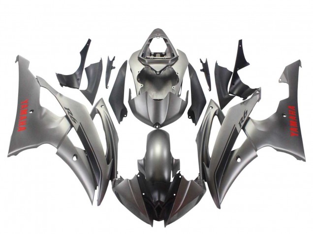 Purchase 2008-2016 Matte Grey Red Decals Yamaha YZF 600 R6 Motorcycle Fairings UK