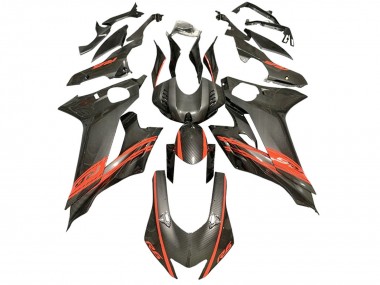 Purchase 2017-2023 Red Black Carbon Fiber Style Yamaha YZF 600 R6 Motorcycle Fairings UK