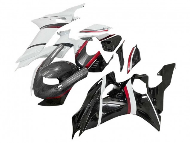 Purchase 2017-2023 White Red Glossy Black Carbon Fiber Style Yamaha YZF 600 R6 Motorcycle Fairings UK