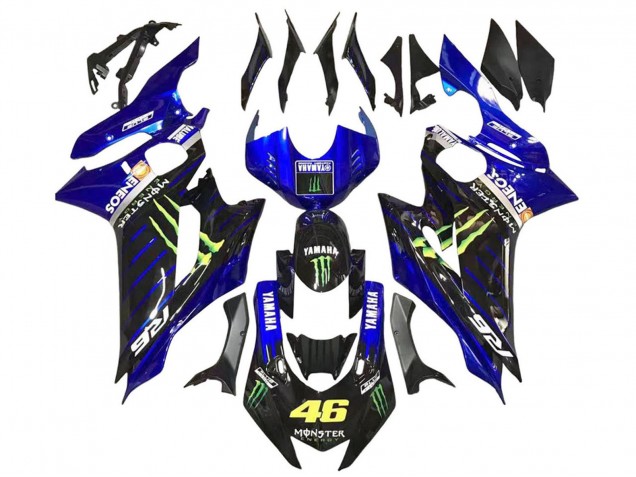 Purchase 2017-2023 Blue Glossy Black Green Monster ENEOS Yamalube Yamaha YZF 600 R6 Motorcycle Fairings UK
