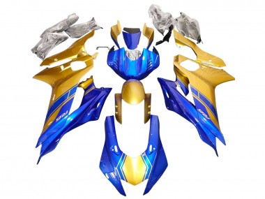 Purchase 2017-2023 Gold Blue Yamaha YZF 600 R6 Motorcycle Fairings UK