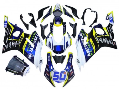 Purchase 2017-2023 White Yellow Blue Yamaha YZF 600 R6 Motorcycle Fairings UK