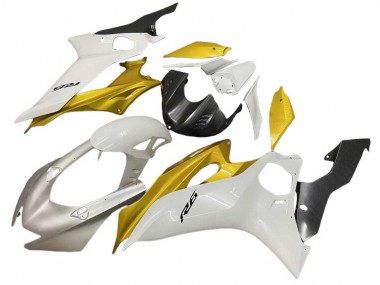 Purchase 2017-2023 White Gold Yamaha YZF 600 R6 Motorcycle Fairings UK