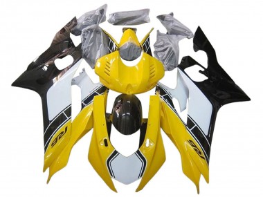 Purchase 2017-2023 White Yellow Glossy Black Yamaha YZF 600 R6 Motorcycle Fairings UK