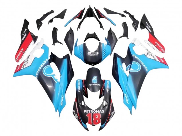 Purchase 2017-2023 White Blue Red Black Petronas 18 Yamaha YZF 600 R6 Motorcycle Fairings UK