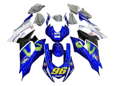 Purchase 2017-2023 White Blue Black Green MoviStar Semakin Didepan Yamaha YZF 600 R6 Motorcycle Fairings UK