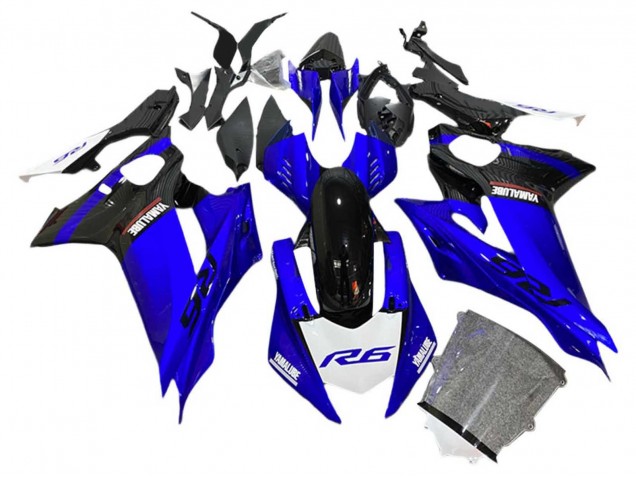 Purchase 2017-2023 Blue Black White Yamaha YZF 600 R6 Motorcycle Fairings UK