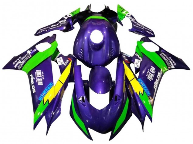 Purchase 2017-2023 Green Purple Yellow Black Trick Star Yamaha YZF 600 R6 Motorcycle Fairings UK