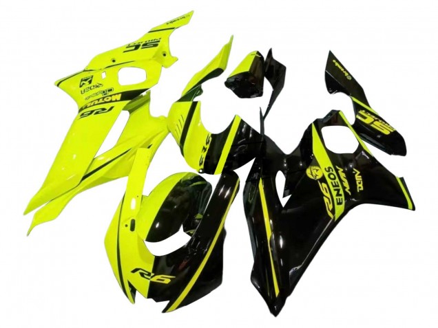 Purchase 2017-2023 Neon Yellow Glossy Black Split Yamaha YZF 600 R6 Motorcycle Fairings UK