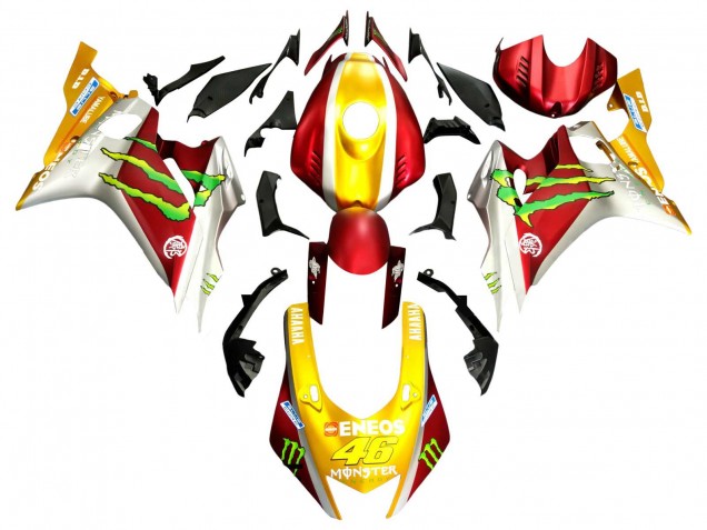 Purchase 2017-2023 Gold Red Green Monster Yamaha YZF 600 R6 Motorcycle Fairings UK