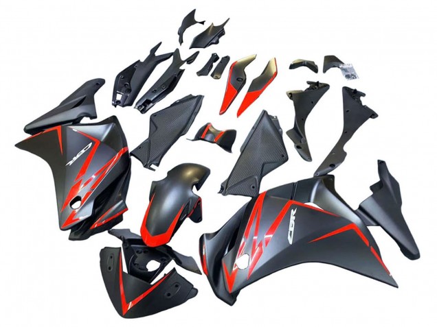 Purchase 2011-2015 Matte Black Red Stripe Honda CBR250RR Motorcycle Fairings UK