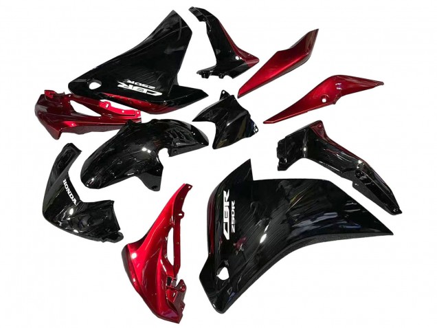 Purchase 2011-2015 Glossy Black Red Honda CBR250RR Motorcycle Fairings UK