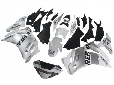 Purchase 2011-2015 Silver White Black Repsol Honda CBR250RR Motorcycle Fairings UK