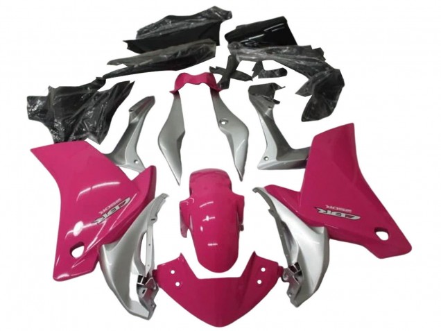 Purchase 2011-2015 Silver Pink Honda CBR250RR Motorcycle Fairing Kits UK