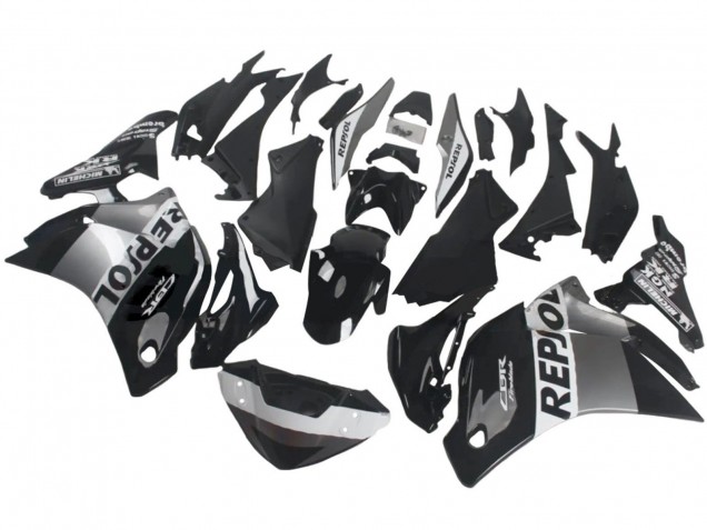 Purchase 2011-2015 Silver White Glossy Black Repsol Honda CBR250RR Motorcycle Fairings UK
