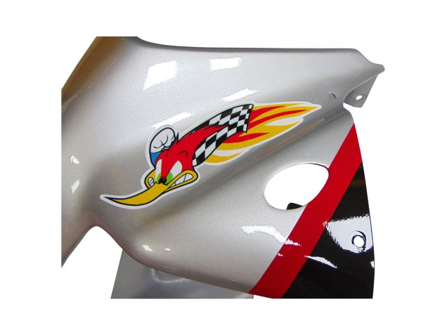 Purchase 2000-2006 Silver Red Black Stripe Racing Honda VTR1000 Motorcycle Fairings UK