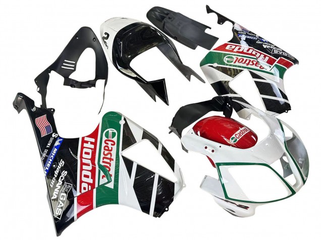 Purchase 2000-2006 White Red Green Glossy Black Castrol Honda VTR1000 Motorcycle Fairings UK