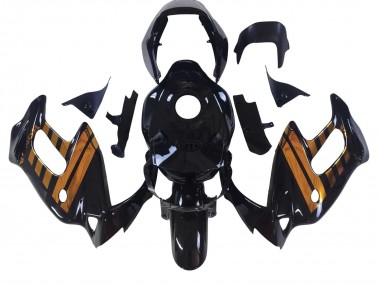 Purchase 1997-2005 Glossy Black Gold Honda VTR1000F Motorcycle Fairings UK