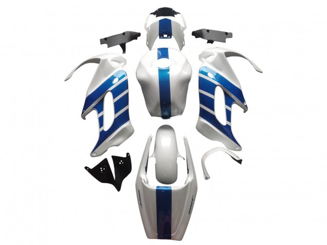 Purchase 1997-2005 White Blue Honda VTR1000F Motorcycle Fairings UK