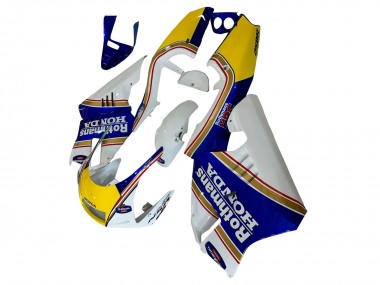 Purchase 1994-1996 White Blue Yellow Gold Rothmans Honda NSR250 Motorcycle Fairings UK