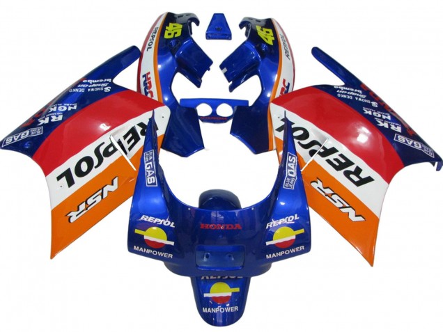 Purchase 1988-1989 White Red Blue Honda NSR250R Motorcycle Fairings UK Purchase 1988-1989 White Red Blue Honda NSR250R Motorcycle Fairings UK