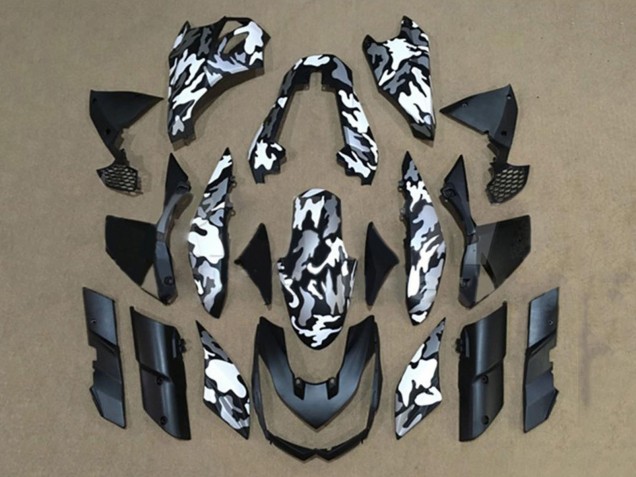 Purchase 2010-2013 Black White Camouflage Kawasaki Z1000 Motorcycle Fairings UK