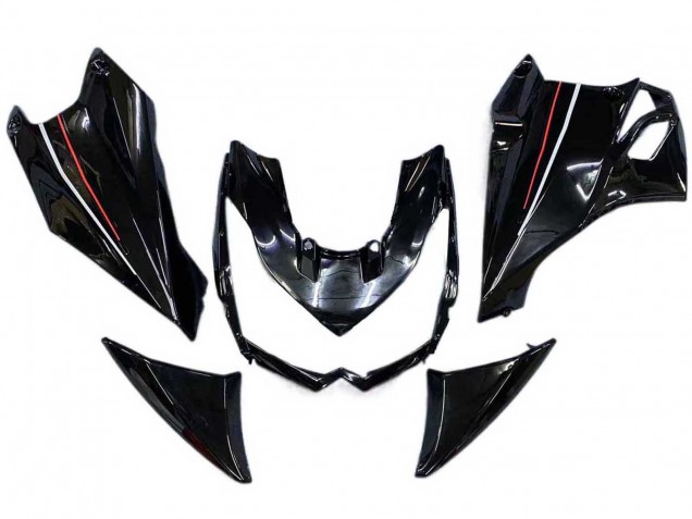 Purchase 2010-2013 Black with Red Line Kawasaki Z1000 Motorcycle Fairings UK