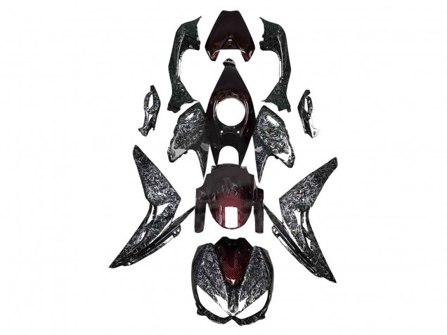 Purchase 2014-2019 Black Red Forged Carbon Fiber Kawasaki Z1000 Motorcycle Fairings UK Purchase 2014-2019 Black Red Forged Carbon Fiber Kawasaki Z1000 Motorcycle Fairings UK